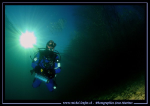 My friend JP - in the clear waters of the lake Des Îles -... by Michel Lonfat 